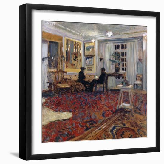 Chat at the Fontaines: Mr and Mrs Arthur Fontaine-Edouard Vuillard-Framed Giclee Print