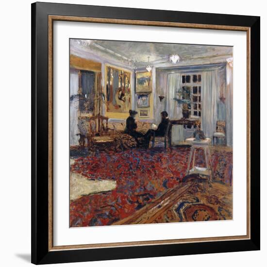 Chat at the Fontaines: Mr and Mrs Arthur Fontaine-Edouard Vuillard-Framed Giclee Print