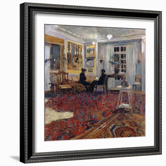 Chat at the Fontaines: Mr and Mrs Arthur Fontaine-Edouard Vuillard-Framed Giclee Print