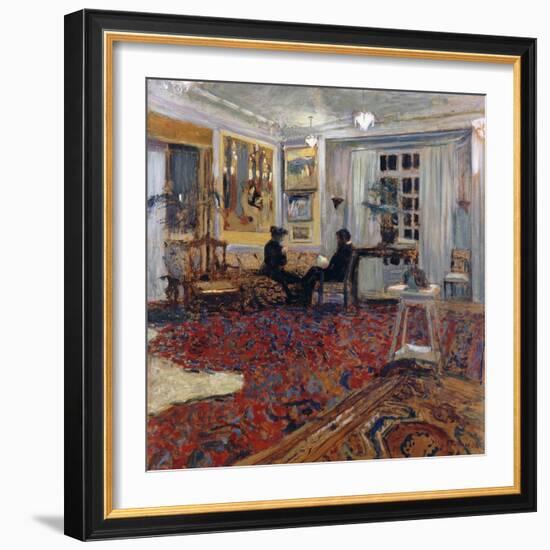 Chat at the Fontaines: Mr and Mrs Arthur Fontaine-Edouard Vuillard-Framed Giclee Print