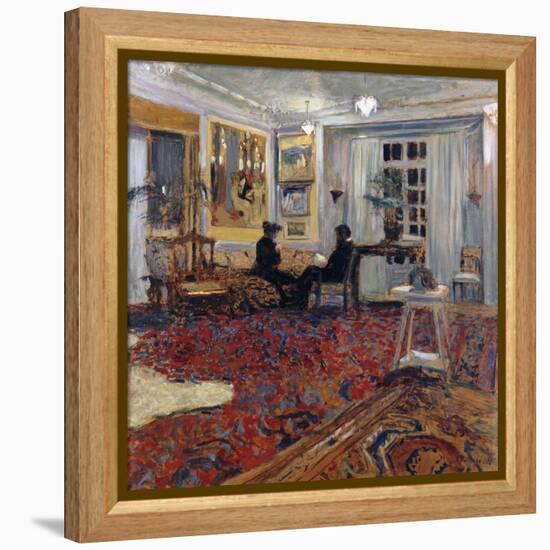 Chat at the Fontaines: Mr and Mrs Arthur Fontaine-Edouard Vuillard-Framed Premier Image Canvas