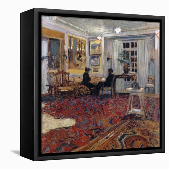 Chat at the Fontaines: Mr and Mrs Arthur Fontaine-Edouard Vuillard-Framed Premier Image Canvas