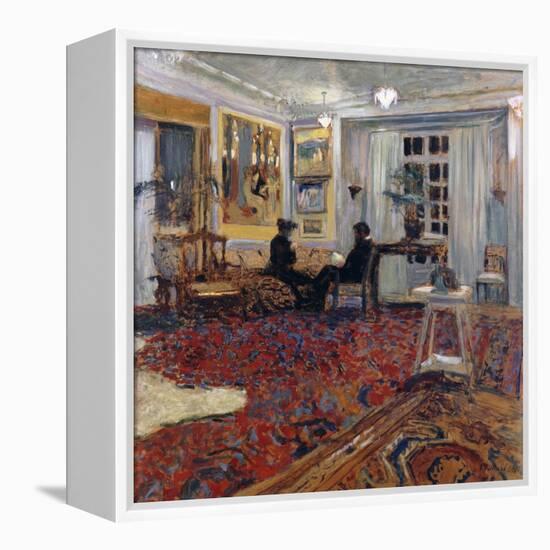 Chat at the Fontaines: Mr and Mrs Arthur Fontaine-Edouard Vuillard-Framed Premier Image Canvas