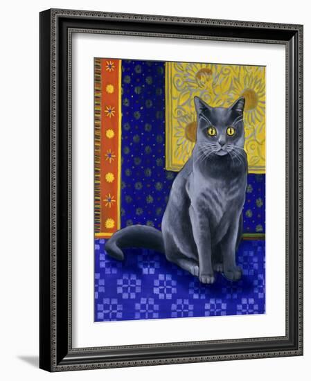 Chat Chartreux, Series I-Isy Ochoa-Framed Giclee Print