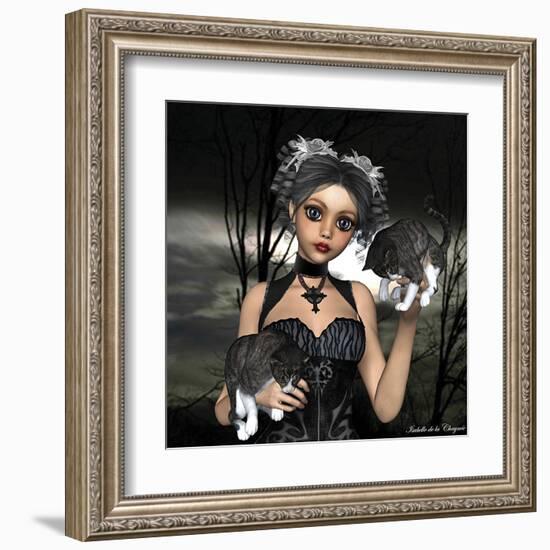 Chat levé-Isabelle Chaynee-Framed Art Print