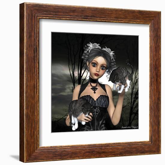 Chat levé-Isabelle Chaynee-Framed Art Print