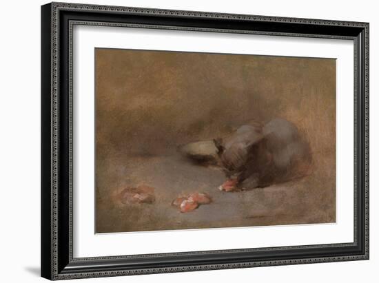 Chat Mangeant by Eugene Carriere-Eugene Carriere-Framed Giclee Print