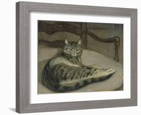 Chat sur un fauteuil-Théophile Alexandre Steinlen-Framed Giclee Print