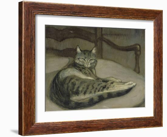 Chat sur un fauteuil-Théophile Alexandre Steinlen-Framed Giclee Print