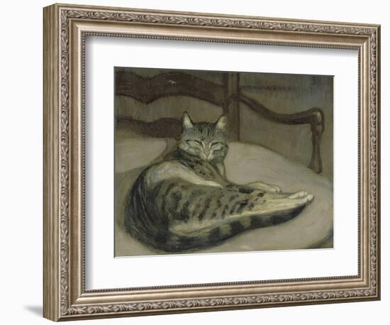 Chat sur un fauteuil-Théophile Alexandre Steinlen-Framed Giclee Print