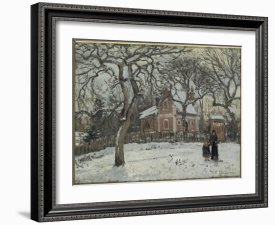 Châtaigniers à Louveciennes-Camille Pissarro-Framed Giclee Print