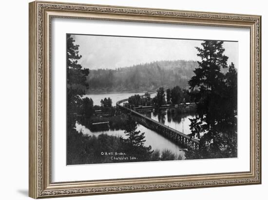 Chatcolet, Idaho - Oregon and Northwestern Railroad Bridge-Lantern Press-Framed Art Print
