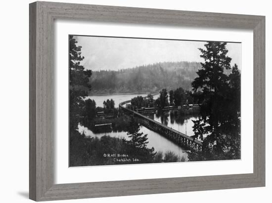 Chatcolet, Idaho - Oregon and Northwestern Railroad Bridge-Lantern Press-Framed Art Print