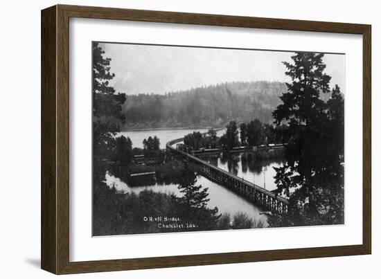 Chatcolet, Idaho - Oregon and Northwestern Railroad Bridge-Lantern Press-Framed Art Print