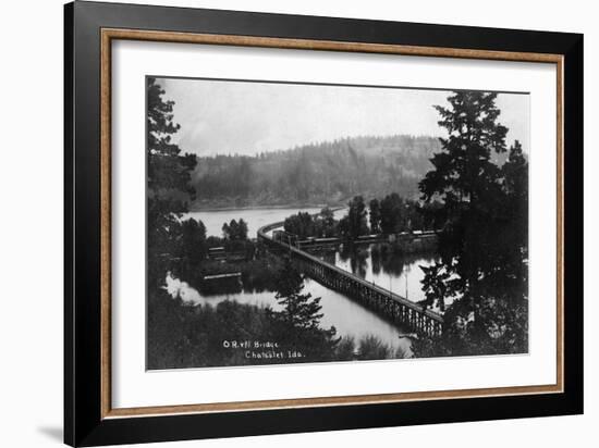 Chatcolet, Idaho - Oregon and Northwestern Railroad Bridge-Lantern Press-Framed Art Print