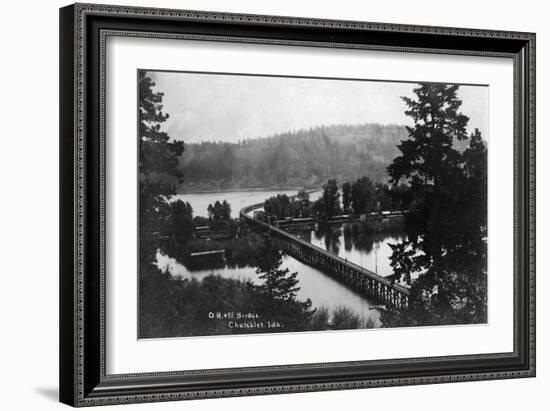 Chatcolet, Idaho - Oregon and Northwestern Railroad Bridge-Lantern Press-Framed Art Print