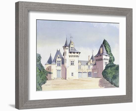 Chateau a Fontaine, 1995-David Herbert-Framed Giclee Print