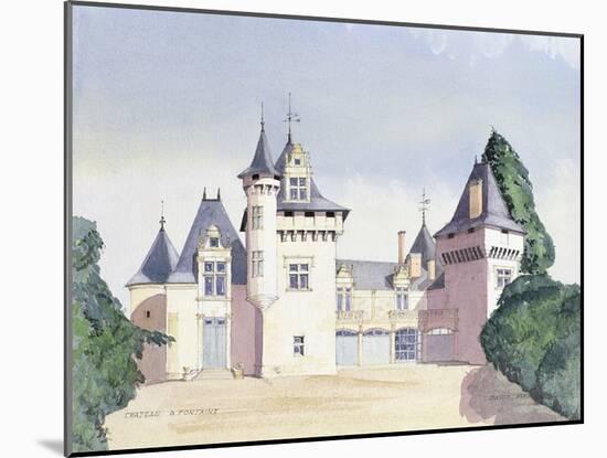 Chateau a Fontaine, 1995-David Herbert-Mounted Giclee Print