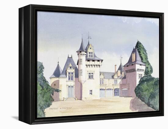 Chateau a Fontaine, 1995-David Herbert-Framed Premier Image Canvas