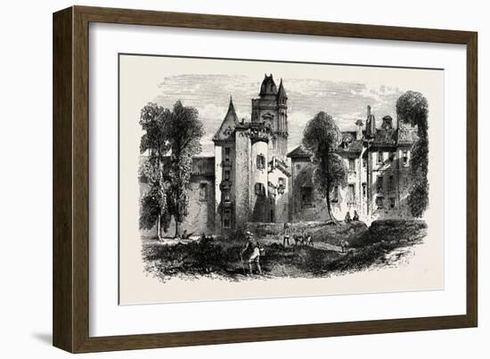 Chateau at Bayonne, the Pyrenees, France, 19th Century-null-Framed Giclee Print