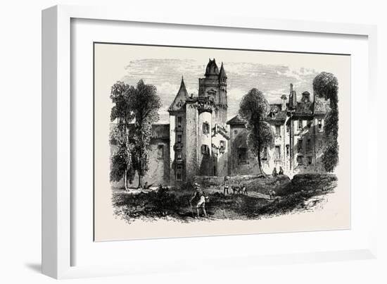 Chateau at Bayonne, the Pyrenees, France, 19th Century-null-Framed Giclee Print