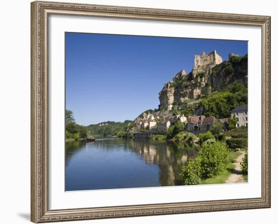 Chateau at Beynac-Et-Cazenac and Dordogne River, Beynac, Dordogne, France-Doug Pearson-Framed Photographic Print