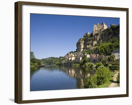 Chateau at Beynac-Et-Cazenac and Dordogne River, Beynac, Dordogne, France-Doug Pearson-Framed Photographic Print