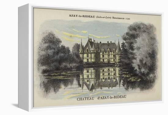 Chateau D'Azay-Le-Rideau, Azay-Le-Rideau, Indre-Et-Loire-null-Framed Premier Image Canvas