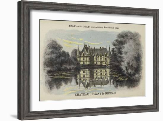 Chateau D'Azay-Le-Rideau, Azay-Le-Rideau, Indre-Et-Loire-null-Framed Giclee Print