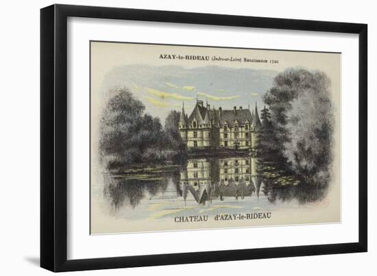 Chateau D'Azay-Le-Rideau, Azay-Le-Rideau, Indre-Et-Loire-null-Framed Giclee Print