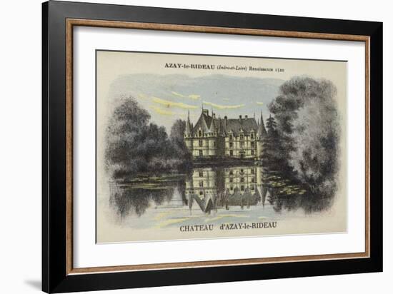 Chateau D'Azay-Le-Rideau, Azay-Le-Rideau, Indre-Et-Loire-null-Framed Giclee Print