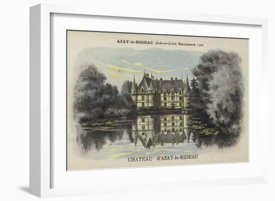 Chateau D'Azay-Le-Rideau, Azay-Le-Rideau, Indre-Et-Loire-null-Framed Giclee Print