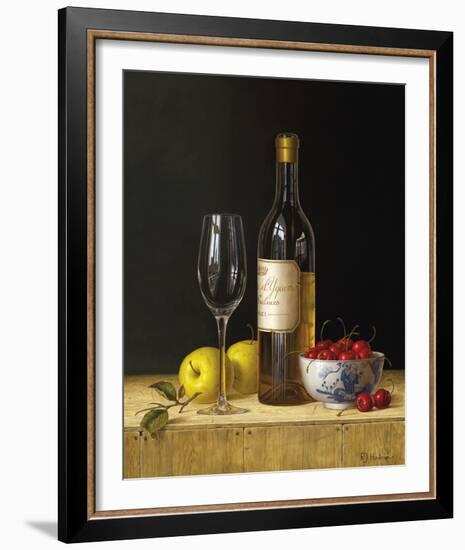 Chateau D'yquem with Apples and Cherries-Roy Hodrien-Framed Giclee Print