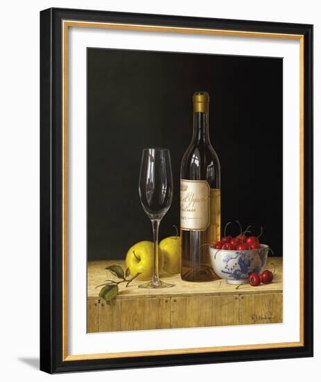 Chateau D'yquem with Apples and Cherries-Roy Hodrien-Framed Giclee Print