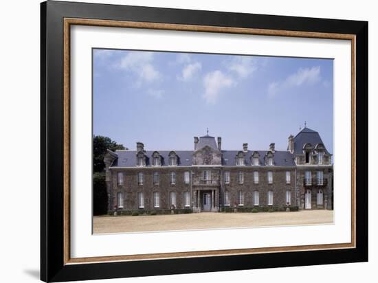 Chateau De Caradeuc's South Facade, Near Plouasne, Brittany, France, 18th-19th Century-null-Framed Giclee Print