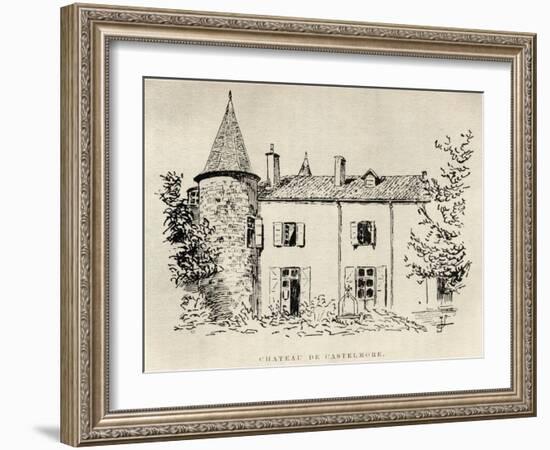 Chateau de Castelmore, from 'Memoires de Charles de Batz-Castelmore Comte d'Artagnan', Published…-French School-Framed Giclee Print