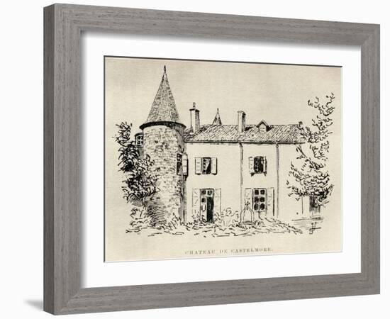 Chateau de Castelmore, from 'Memoires de Charles de Batz-Castelmore Comte d'Artagnan', Published…-French School-Framed Giclee Print