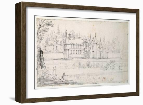 Chateau De Chantelou, in the Valley of the Orge, Between Linas and Chestres-Jacques Callot-Framed Giclee Print