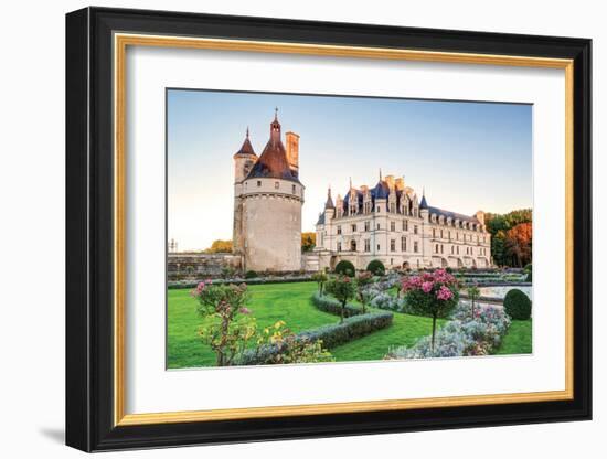 Chateau De Chenonceau France-null-Framed Art Print