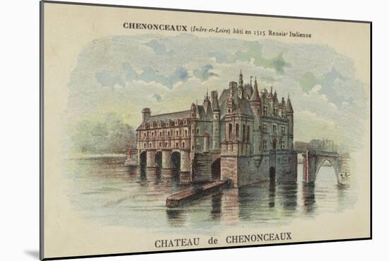 Chateau De Chenonceaux, Chenonceaux, Indre-Et-Loire-null-Mounted Giclee Print