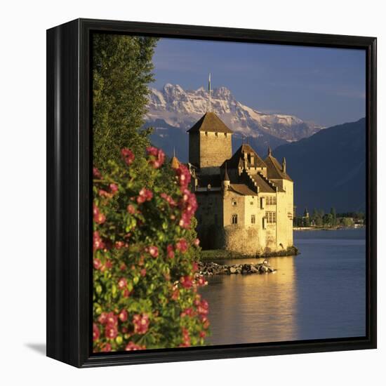 Chateau De Chillon (Chillon Castle) on Lake Geneva, Veytaux, Vaud Canton, Switzerland-Stuart Black-Framed Premier Image Canvas