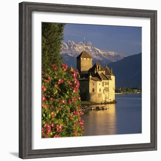 Chateau De Chillon (Chillon Castle) on Lake Geneva, Veytaux, Vaud Canton, Switzerland-Stuart Black-Framed Photographic Print