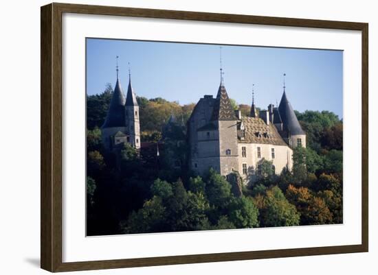 Chateau De La Rochepot, Burgundy, France, 13th-19th Century-null-Framed Giclee Print