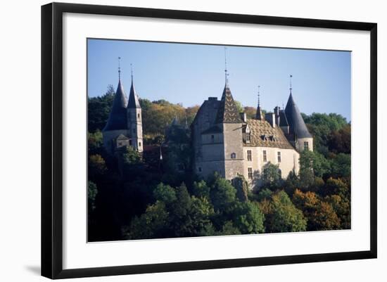 Chateau De La Rochepot, Burgundy, France, 13th-19th Century-null-Framed Giclee Print