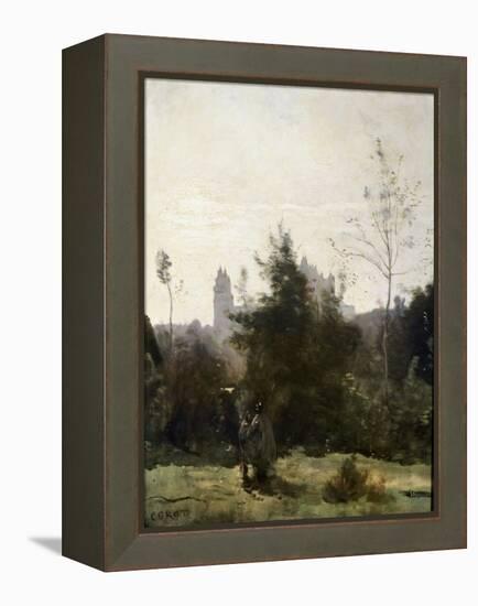 Château De Pierrefonds, 1860S-Jean-Baptiste-Camille Corot-Framed Premier Image Canvas