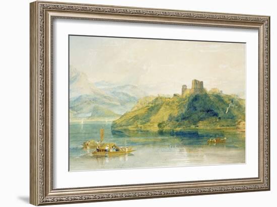 Chateau De Rinkenberg, on the Lac De Brienz, Switzerland, 1809-J. M. W. Turner-Framed Giclee Print