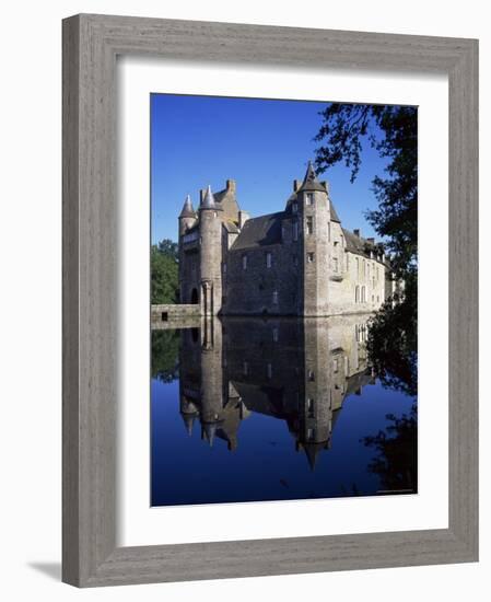 Chateau De Trecesson, Dating from the 15th Century, Near Paimpont, Brittany, France-Geoff Renner-Framed Photographic Print