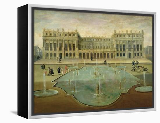 Chateau De Versailles from the Garden Side, Before 1678-null-Framed Premier Image Canvas