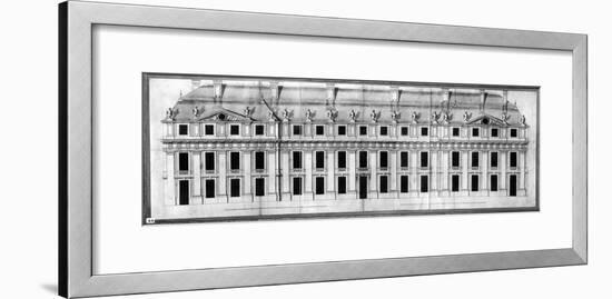 Chateau de Vincennes: Elevation of the Facade of a Corner Pavilion, 1658-Louis Le Vau-Framed Giclee Print