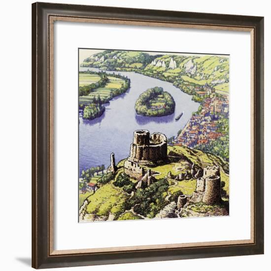 Chateau Gaillard, also known as the New Castle of the Rock-Pat Nicolle-Framed Giclee Print